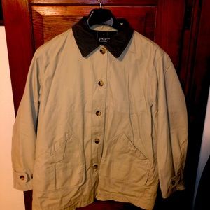Vintage Lands End Tan Barn Coat